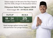 Pemdes Ngepon Umumkan Libur Pelayanan dalam Rangka Nyepi dan Idul Fitri 2026