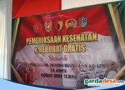 Pemdes Ngepon Dukung Penuh Bakti Sosial Kesehatan TMMD ke-128 Kodim 0811 Tuban, Warga Antusias Ikuti Pengobatan Gratis